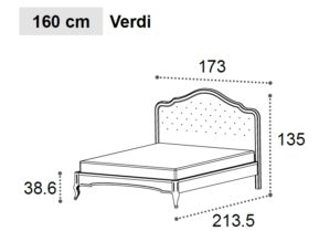 Кровать Verdi Fumo Ramato