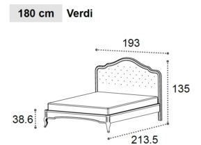 Кровать Verdi Fumo Ramato