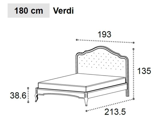 Кровать Verdi Noce Anticato фото 4