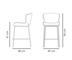 Полубарный стул Glam